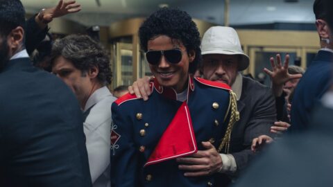 Jaafar Jackson as Michael Jackson and KeiLyn Durrel Jones as Bill Bray in Michael. Photo Credit: Glen Wilson/Lionsgate
